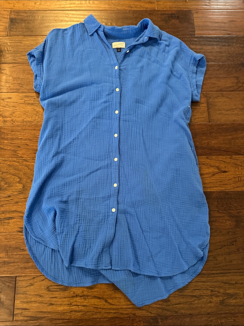 Universal Thread Blue Button-Front Tunic Dress